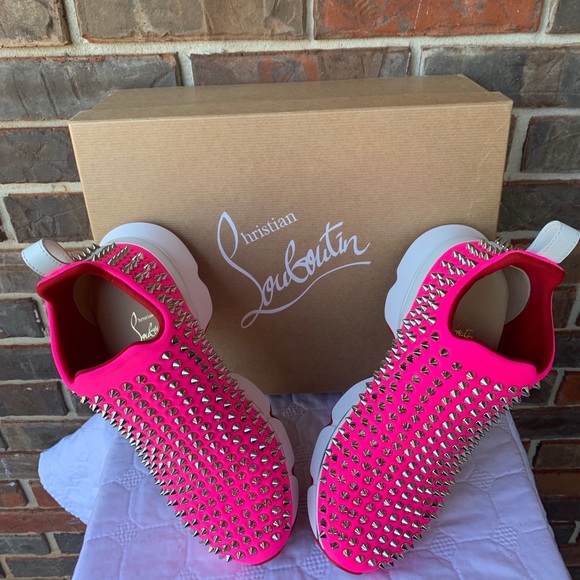 Christian Louboutin Shoes - Christian Louboutin Spike Sock Donna Neon Pink